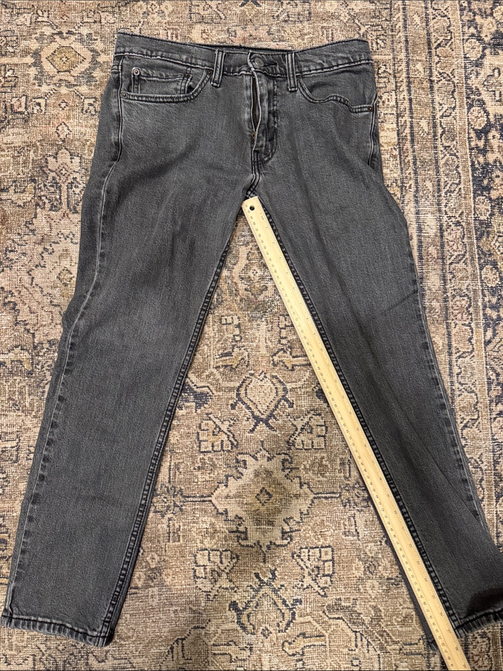Men’s Straight Leg Jeans - Charcoal Gray